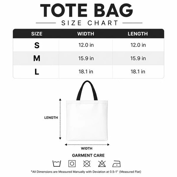Arizona State Undead Mascot Tote Bag - Size Chart